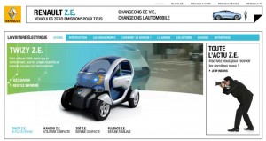 Site Renault ZE voiture electrique