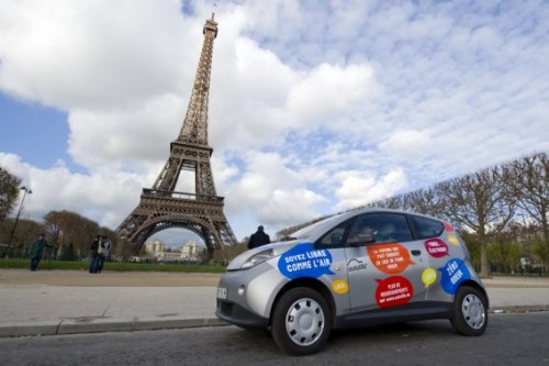 Le service d'auto en libre partage a Paris