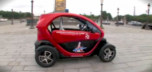 La Twizy ZE Pompier électrique à paris