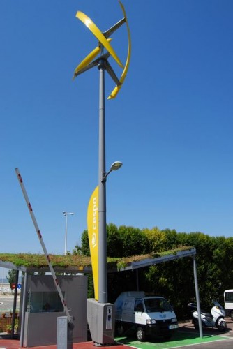 Station éolienne de charge pour les voitures électrique