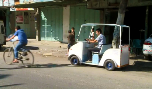 La première voiture électrique de Gaza - palestine