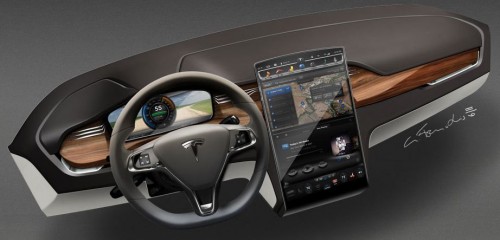 Planche de bord de la Tesla Model X