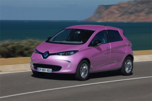 Renault ZOE ZE couleur rose