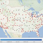 Les stations de recharge rapide Tesla couvriront 98 % des Etats-Unis en 2015