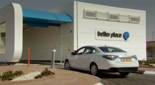 station d'échange de batteries pour une voiture électrique Renault