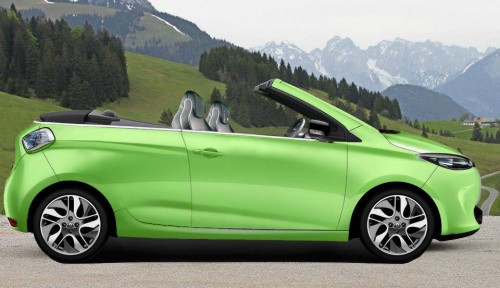 Le Zoé cabriolet couleur vert pomme