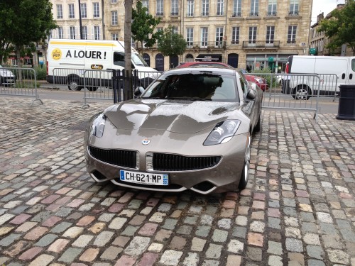 La Fisker Karma était au centre d'essai du salon SAVER de Bordeaux