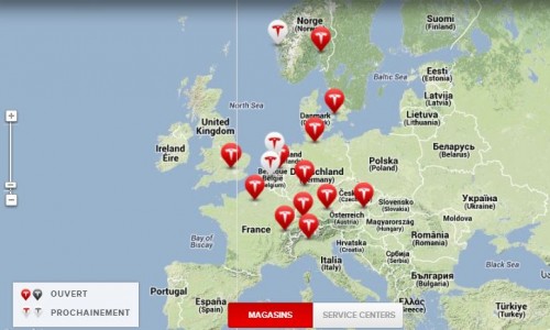 Liste des Store Tesla en Europe