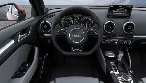 L'intérieur de l'audi A3 E-tron 2014