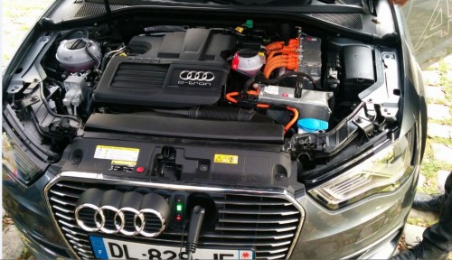 La recharge de l'Audi A3 e-tron