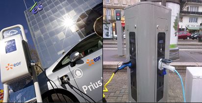Bornes d recharge EDF pour les voitures électriques