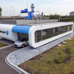 station d'échange de batterie Better Place pour les taxis électriques d'amsterdam