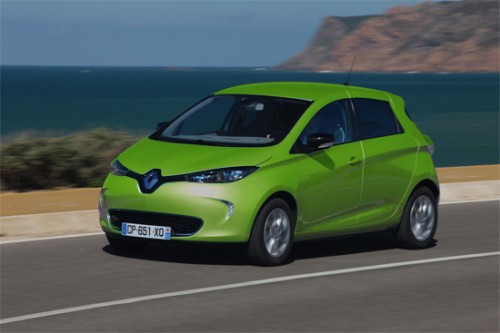 Renault ZOE ZE couleur vert pâle